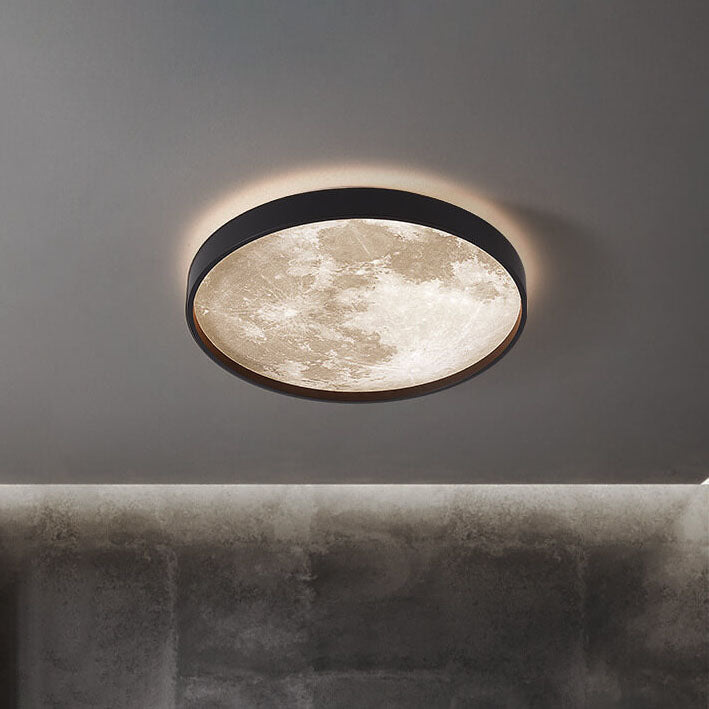 Nordic Moon Round LED Flush Mount Light