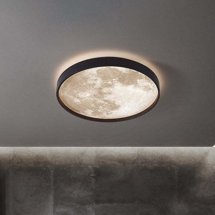 Nordic Moon Round LED Flush Mount Light