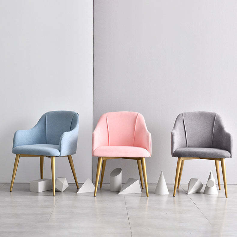 Nordic Curve Fabric Upholstered Dining Chair