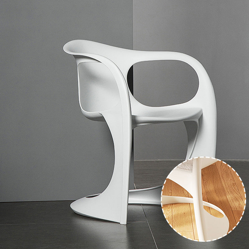 Scandinavian Curved Plastic Armchair