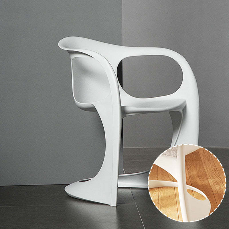 Nordic curved green accent chairs