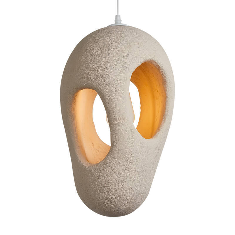 Japanese Wabi-sabi Resin Circle Pendant Light