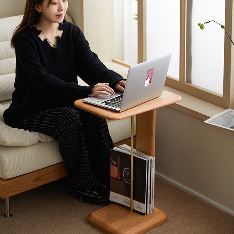Minimalist Square Wood End Table