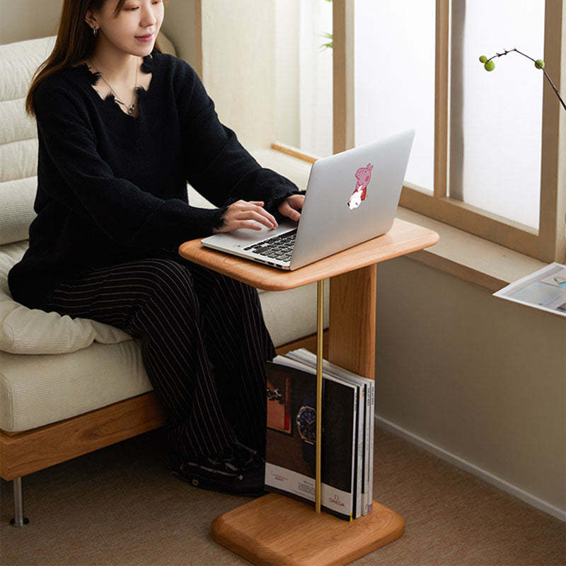 Minimalist Square Wood End Table