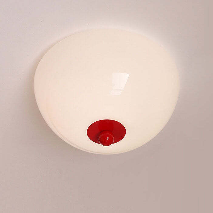 Nordic Iron Round Glass 4-Light Flush Ceiling Light