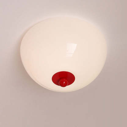 Nordic Iron Round Glass 4-Light Flush Ceiling Light