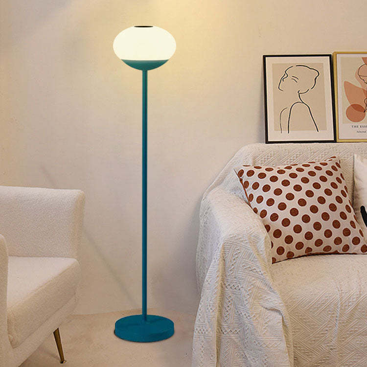 Solar Wrought Iron Oval LED Outdoor Floor Lamp