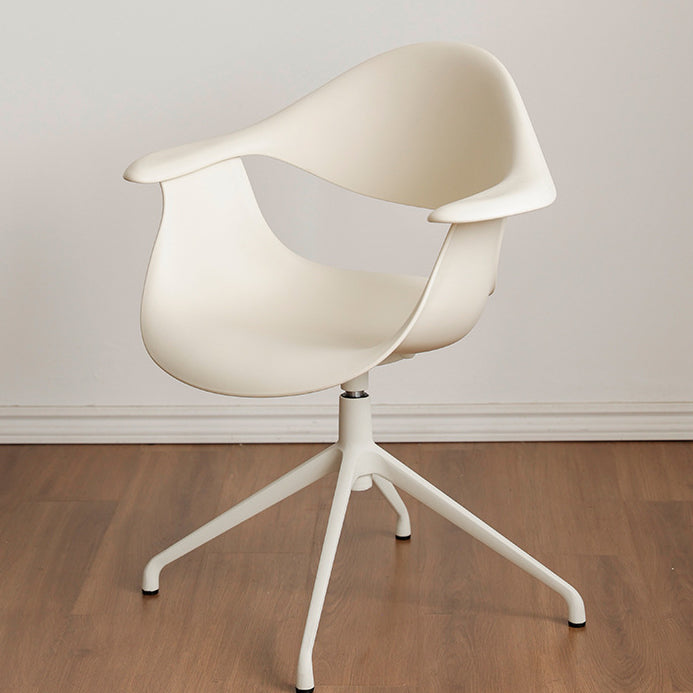 Nordic Geometric Aluminum Desk Chair — Without Roller / Black
