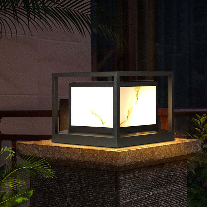 Modern Solar Chinese Outdoor Column LED Landscape Light — Warm Light (3000K)