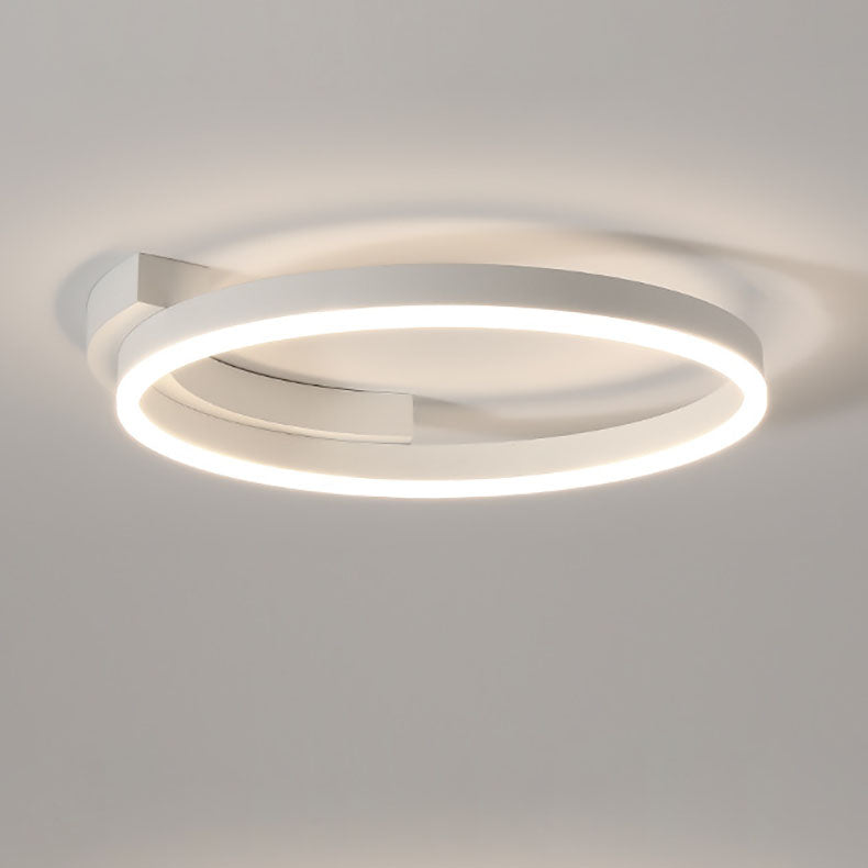Minimalist Acrylic Aluminum Iron Circle Ring LED Flush Light