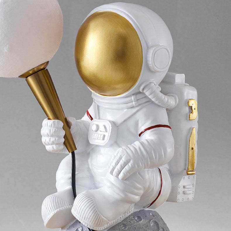 Contemporary Cartoon Astronaut Resin Sconce
