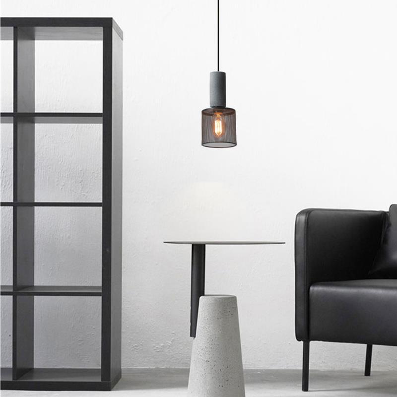 Industrial Tapered Cement Iron Pendant Light
