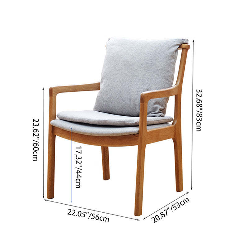 Vintage Solid Wood Dining Armchair
