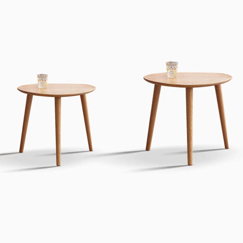 Japanese Oval Wood Side Table