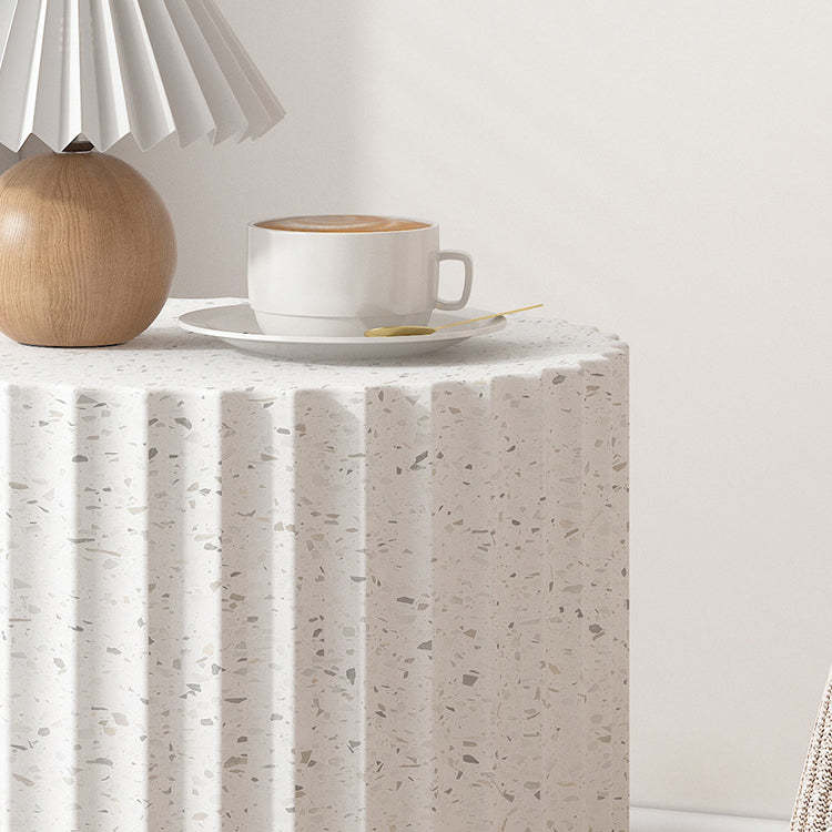 Minimalist Cylinder Wave Marble Coffee Table