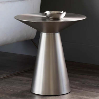 Contemporary Brushed Steel Coffee Table — Gold