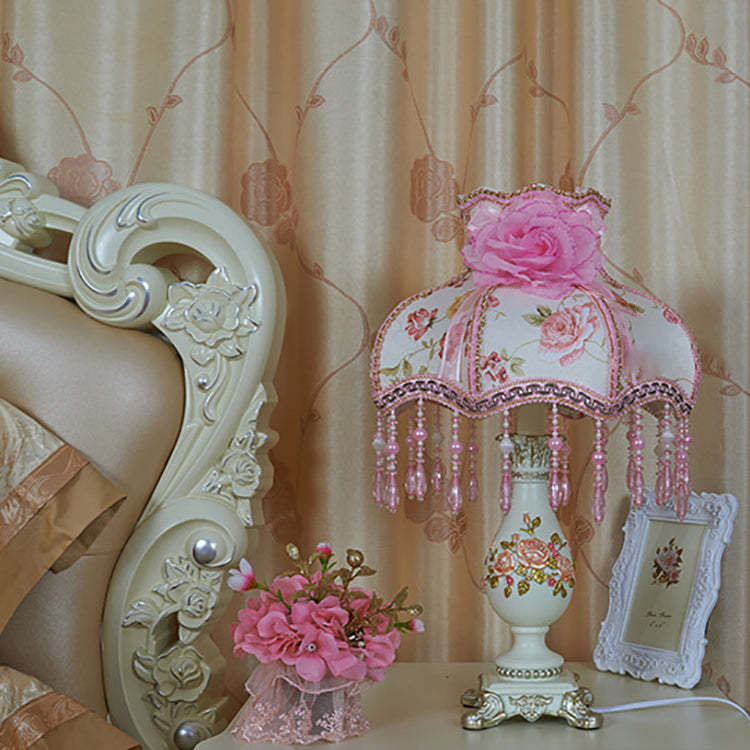 European Vase Palace Resin Fabric Table Lamp