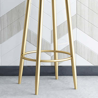 Minimalist Iron Fabric Round Bar Stool