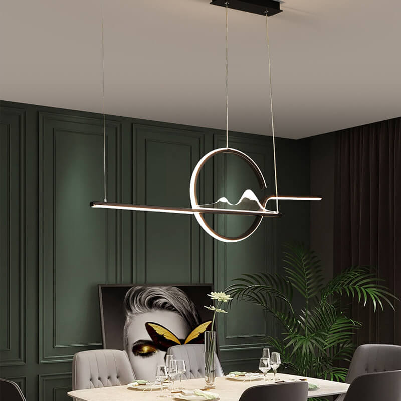 Lighom chinese long island black chandeliers in acrylic — Warm White (3000K) / Brushed Gold / 220V-240V (UK/AU)