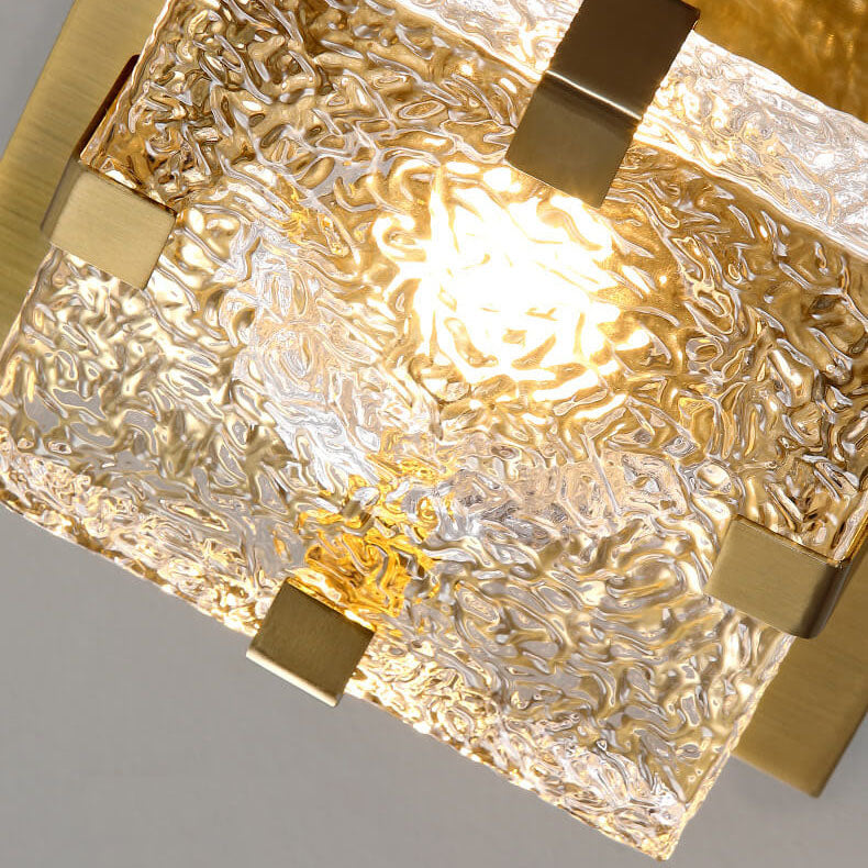 Nordic Luxury Crystal Cube LED Ceiling Light