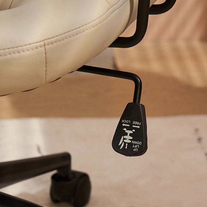Minimalist Leather Wood Steel Armchair