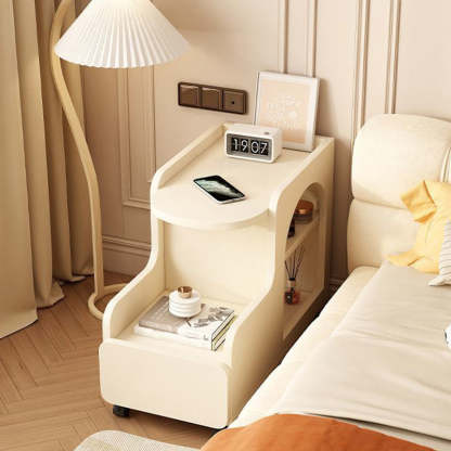 Contemporary Square Side Table 1-Cabinet