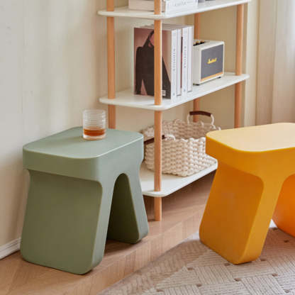 Minimalist Rectangular Plastic Stool
