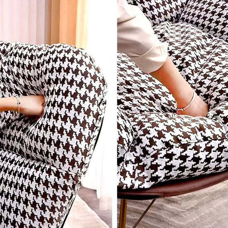Nordic Houndstooth Velvet Rocking Chair