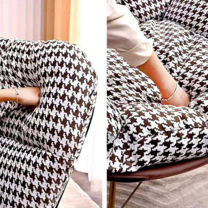 Nordic Houndstooth Velvet Rocking Chair