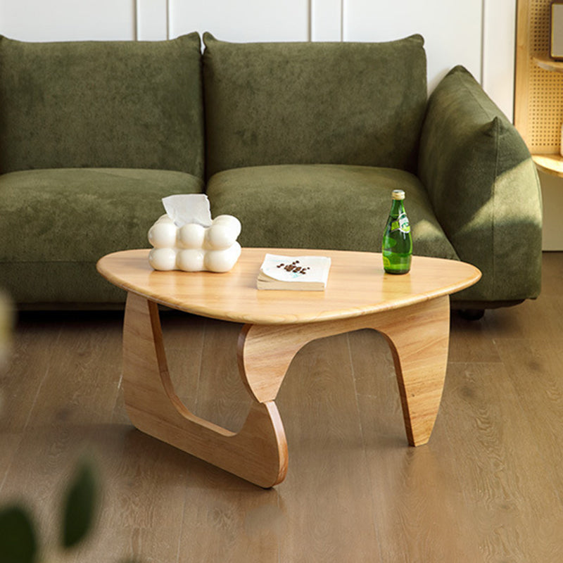 Vintage Triangle Solid Wood Coffee Table — Original Wood Color