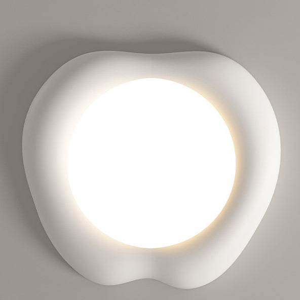 Minimalist Apple Shape LED Flush Mount Light