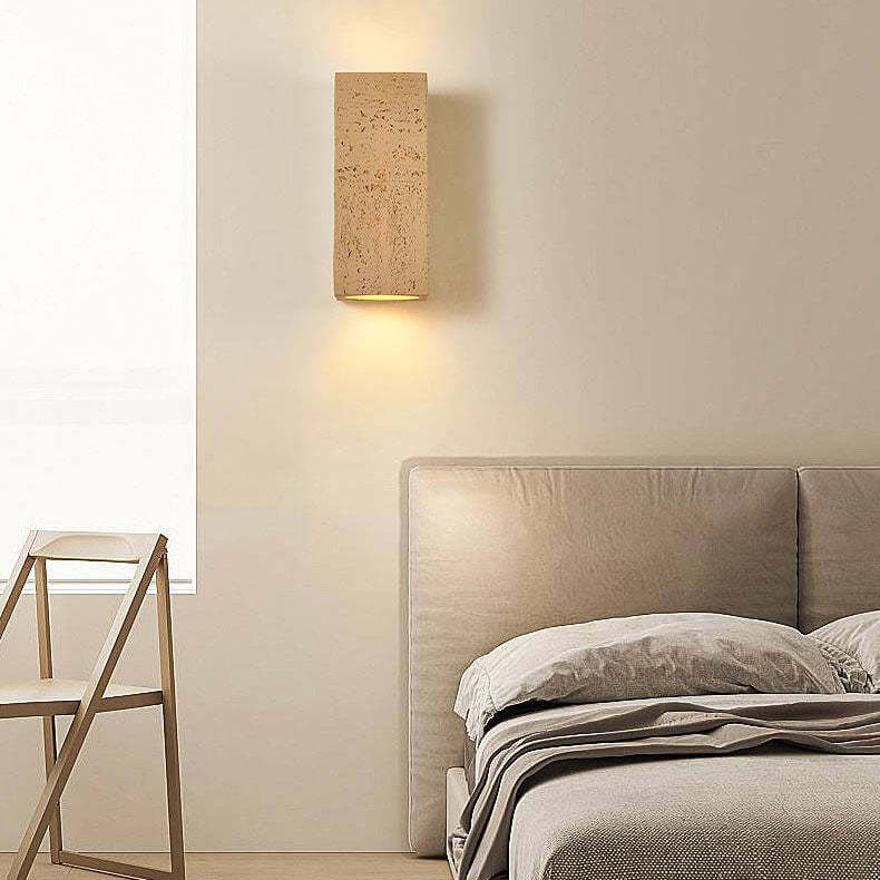 Retro Wabi-Sabi Hand-Sculpted Column LED Sconce