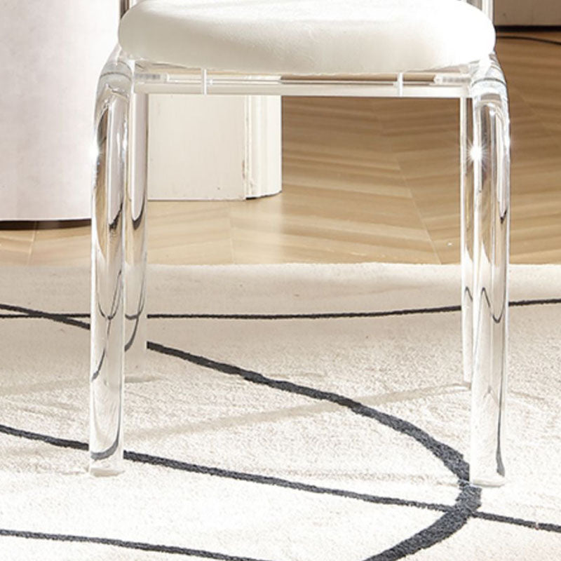 Nordic Acrylic Velvet Round Arched Dining Chair