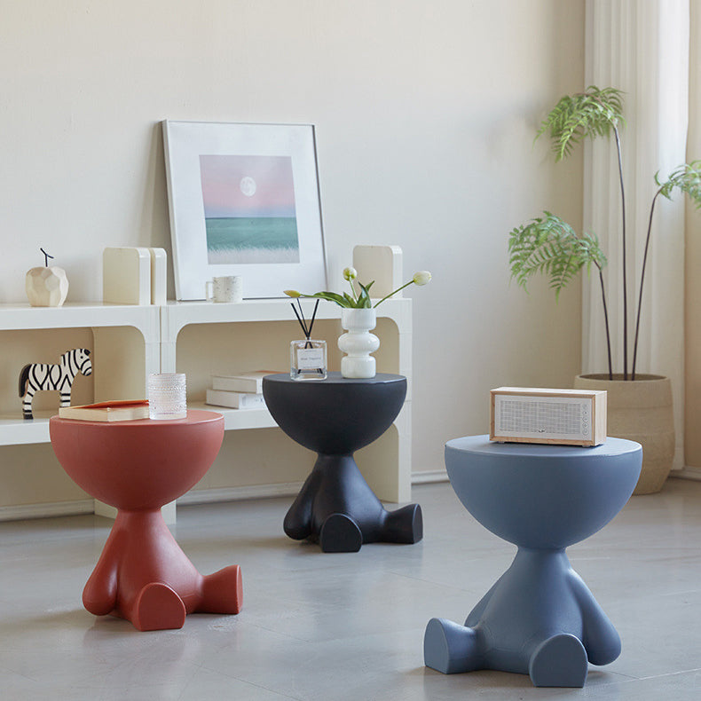 Minimalist Flat Round End Table