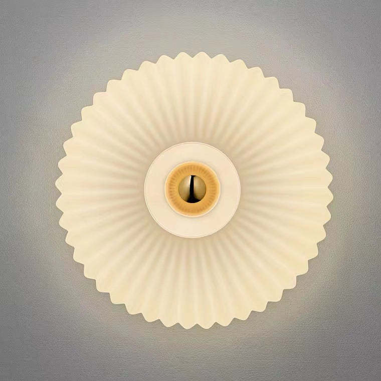 Nordic Vintage Striped Glass Disc Sconce