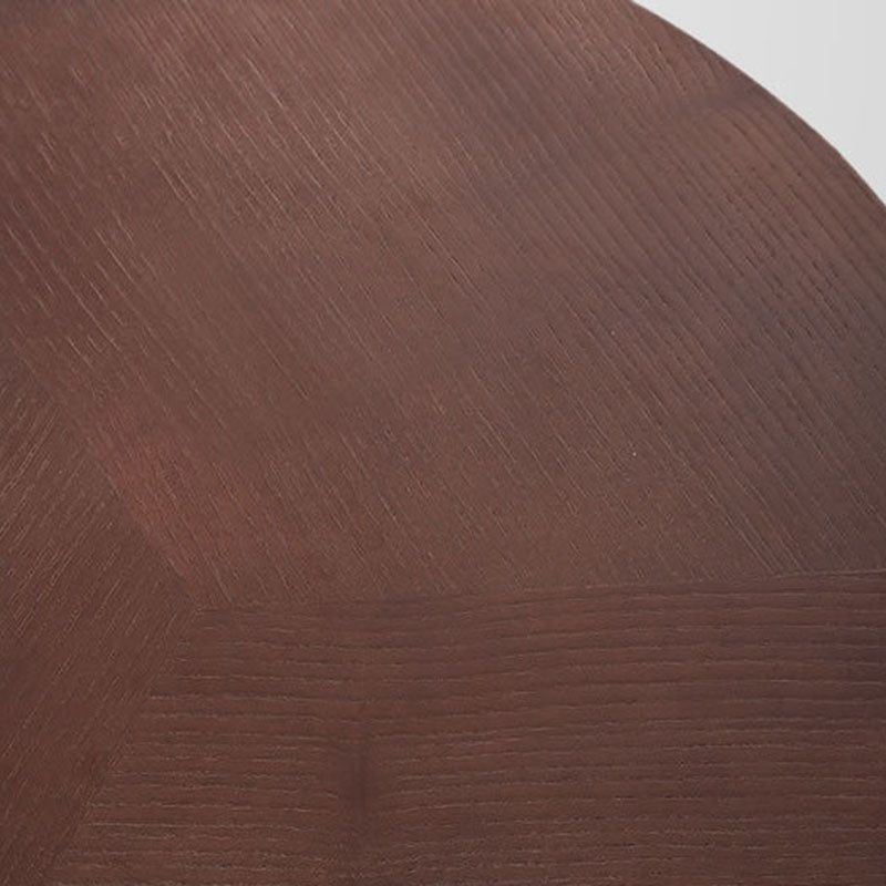 Minimalist Round Wood Double Coffee Table