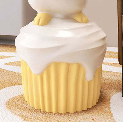 Contemporary Cartoon Rabbit Resin 1-Tray Side Table