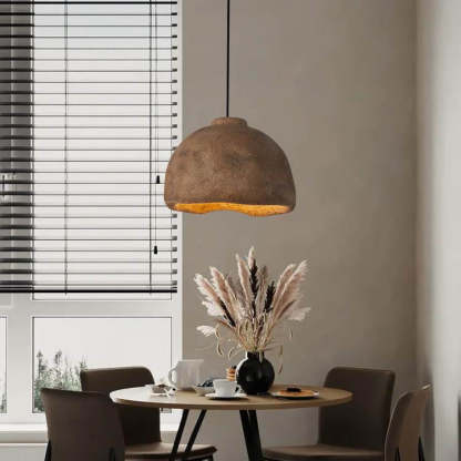 Nordic Rough Rock Semicircular Pendant Light