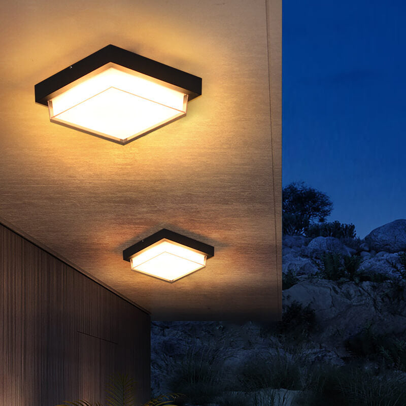 Modern Outdoor Aluminum Induction Flush Light