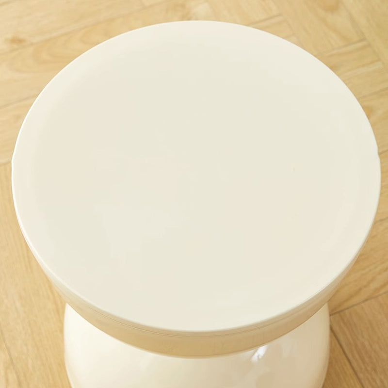 Scandinavian Hourglass Plastic Footstool — Gray