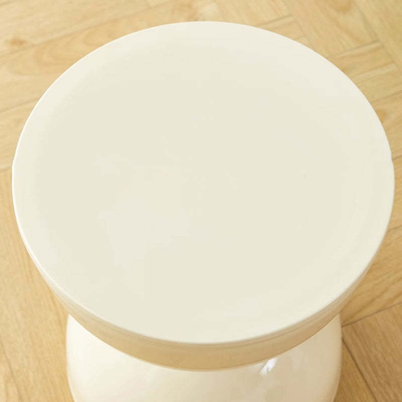 Scandinavian Hourglass Plastic Footstool — Gray