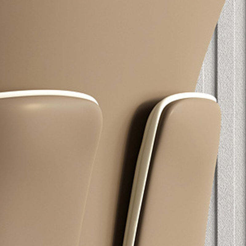 Contemporary Leather Wood Steel Dining Chair
