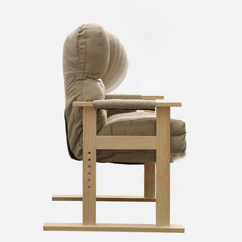 Modern Upholstered Wood Adjustable Accent Chair