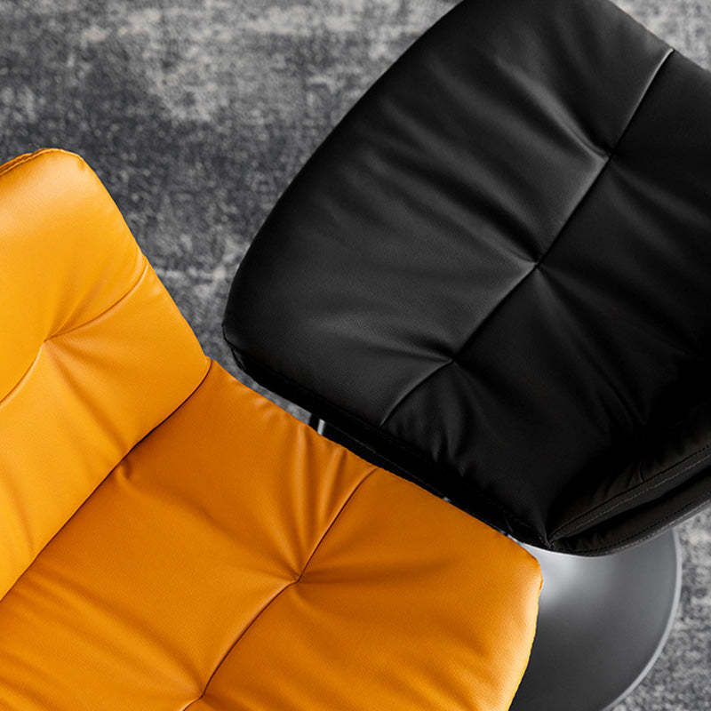 Nordic Leather Metal Pedestal Bar Stool