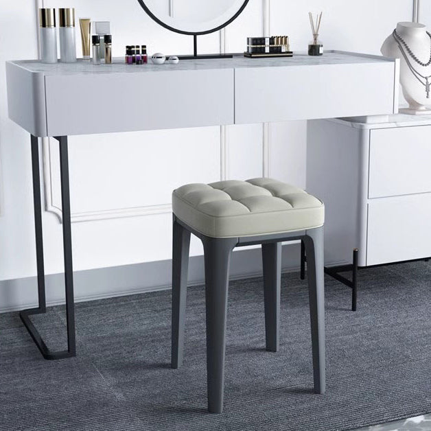 Modern PU Leather Stackable Vanity Stool
