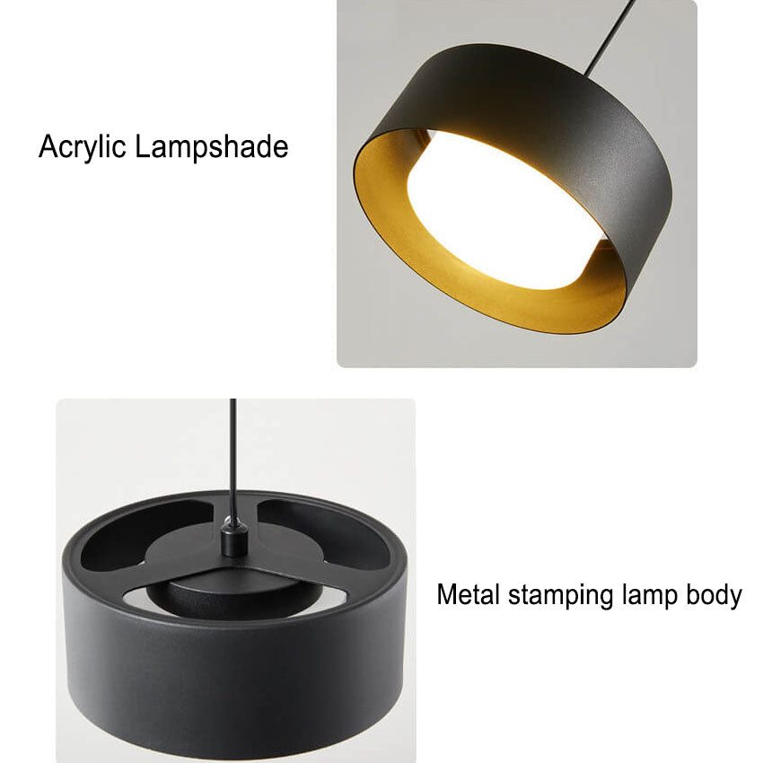 Minimalist Round Iron LED Pendant Light