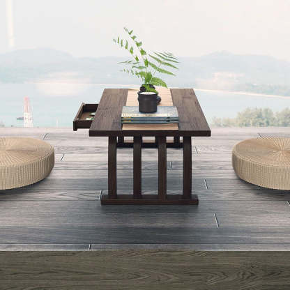 Chinese Rectangular Bamboo Fiberboard Coffee Table