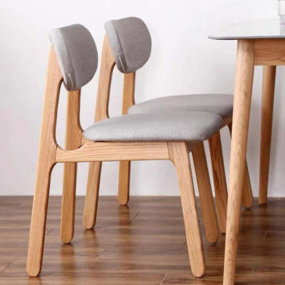 Modern Fabric Wood Dining Chair