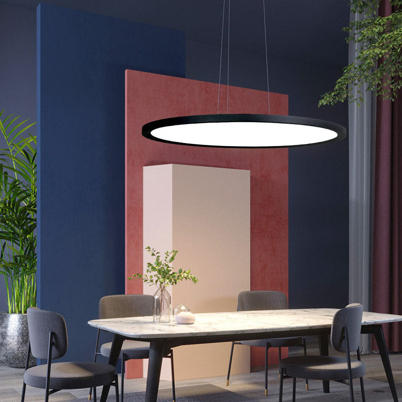 Minimalist Aluminum Round LED Pendant Light