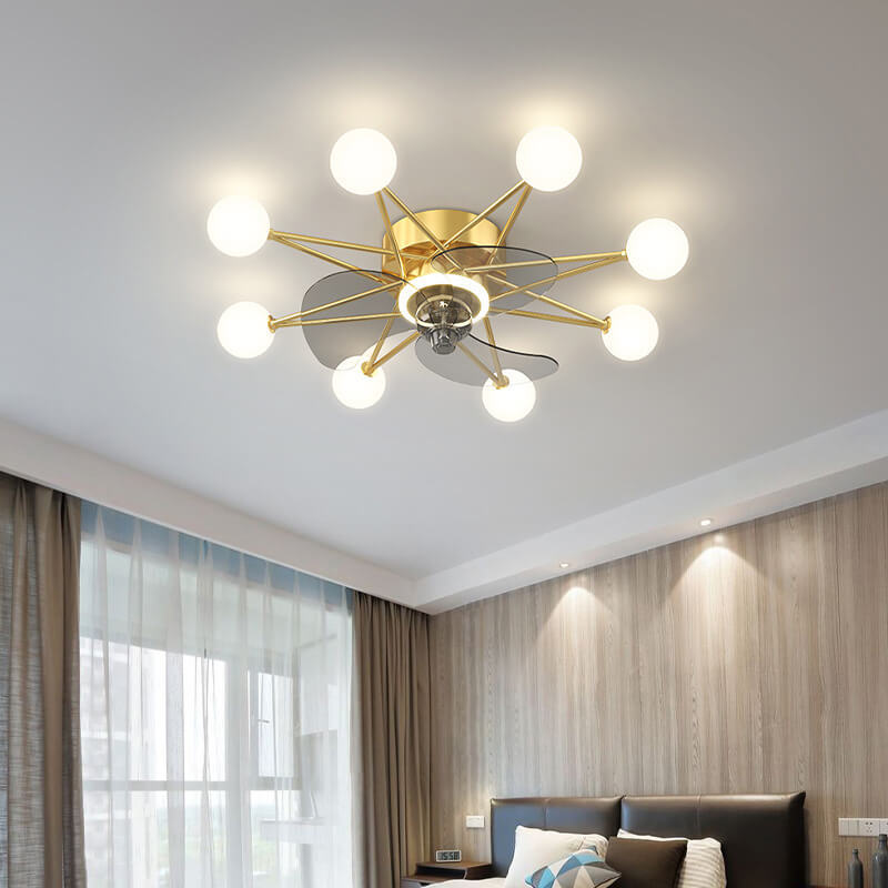 Minimalist Star LED Flush Mount Fan Light